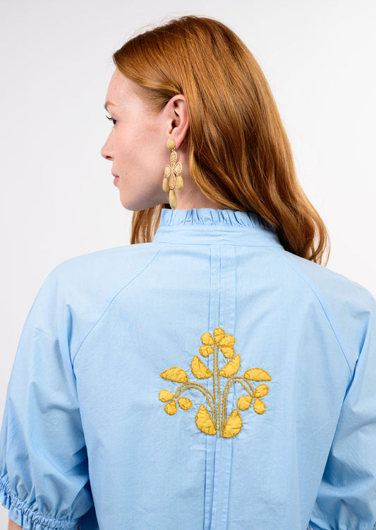 Uncle Frank Blocked Embroidery Dress 74628