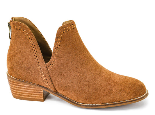 Bluffin Bootie / Tobacco Faux Suede