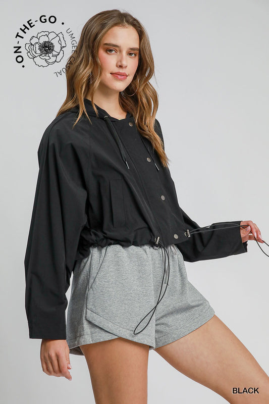 Cropped Windbreaker Jacket