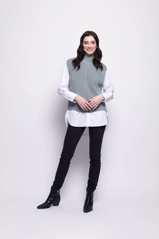 Vest Ever Pop Over Sweater P-8045