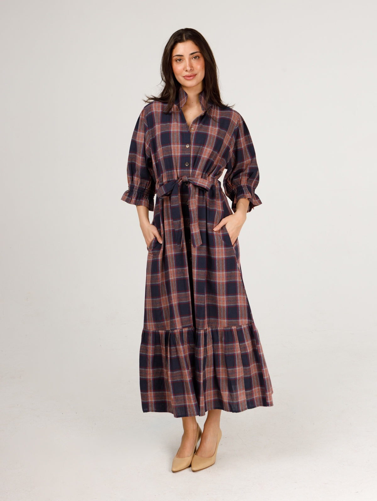 Catherine Blue Plaid Dress