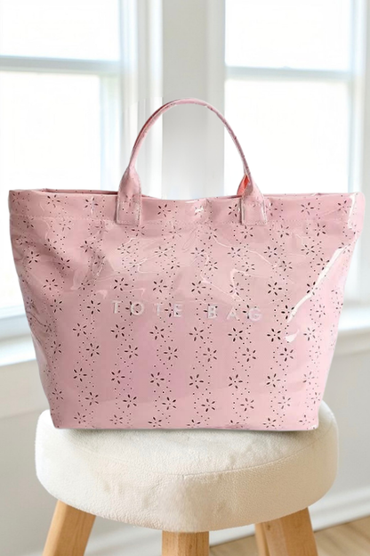 SC - Pink Eyelet TOTE BAG