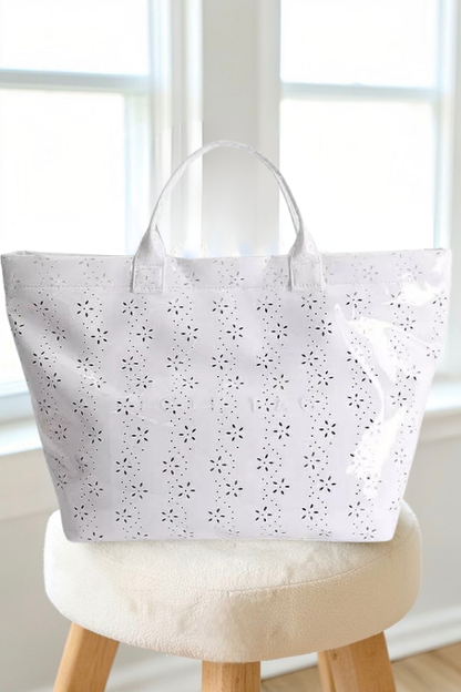 SC - White Eyelet TOTE BAG