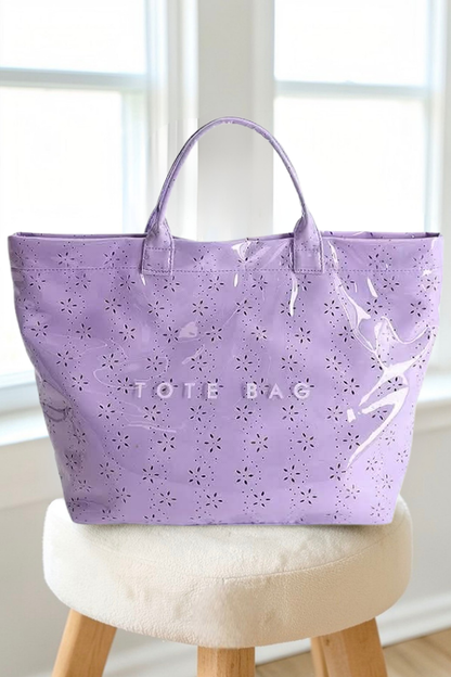 SC - Purple Eyelet TOTE BAG