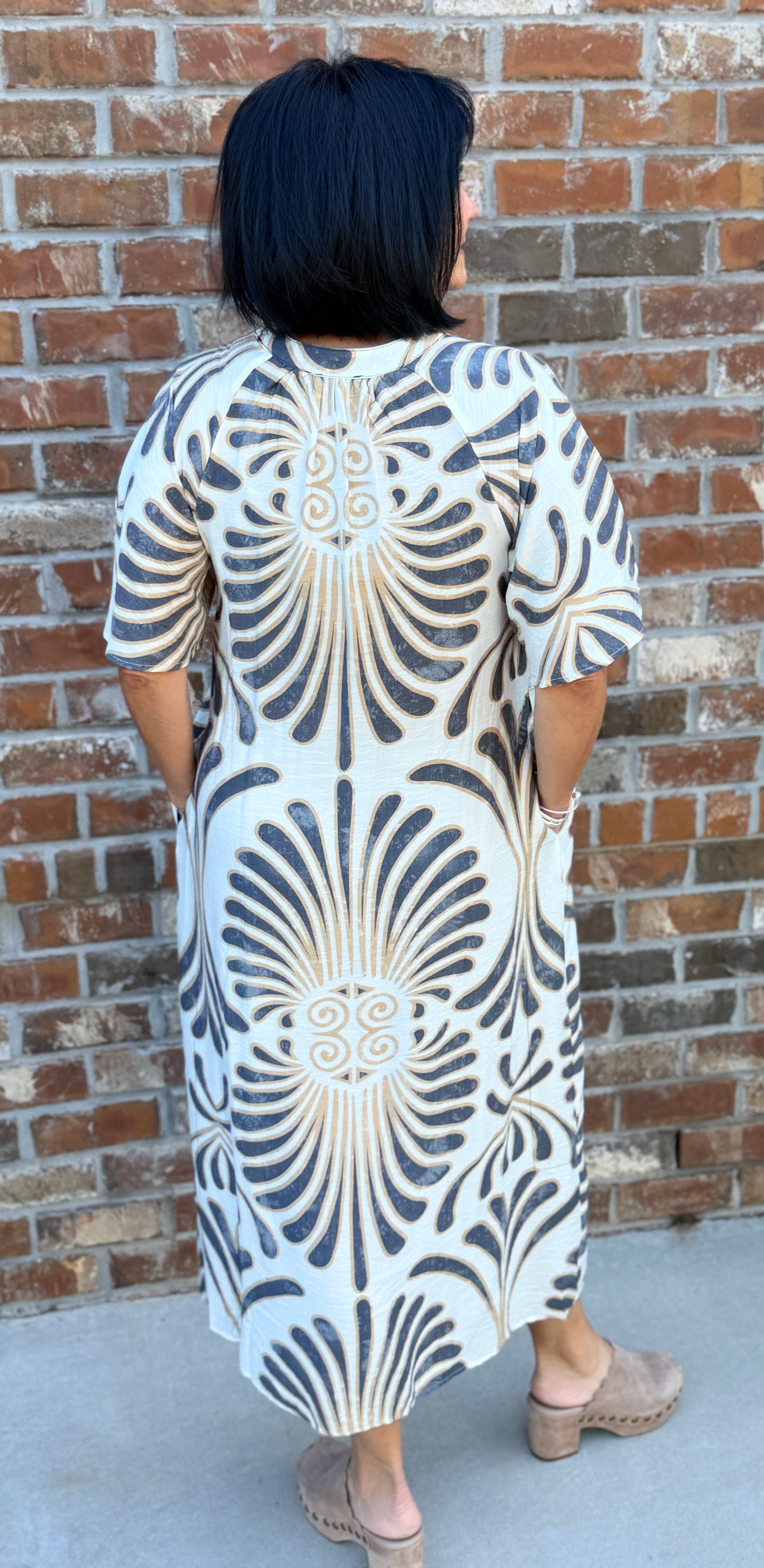 Bold Print Midi Dress TE1635