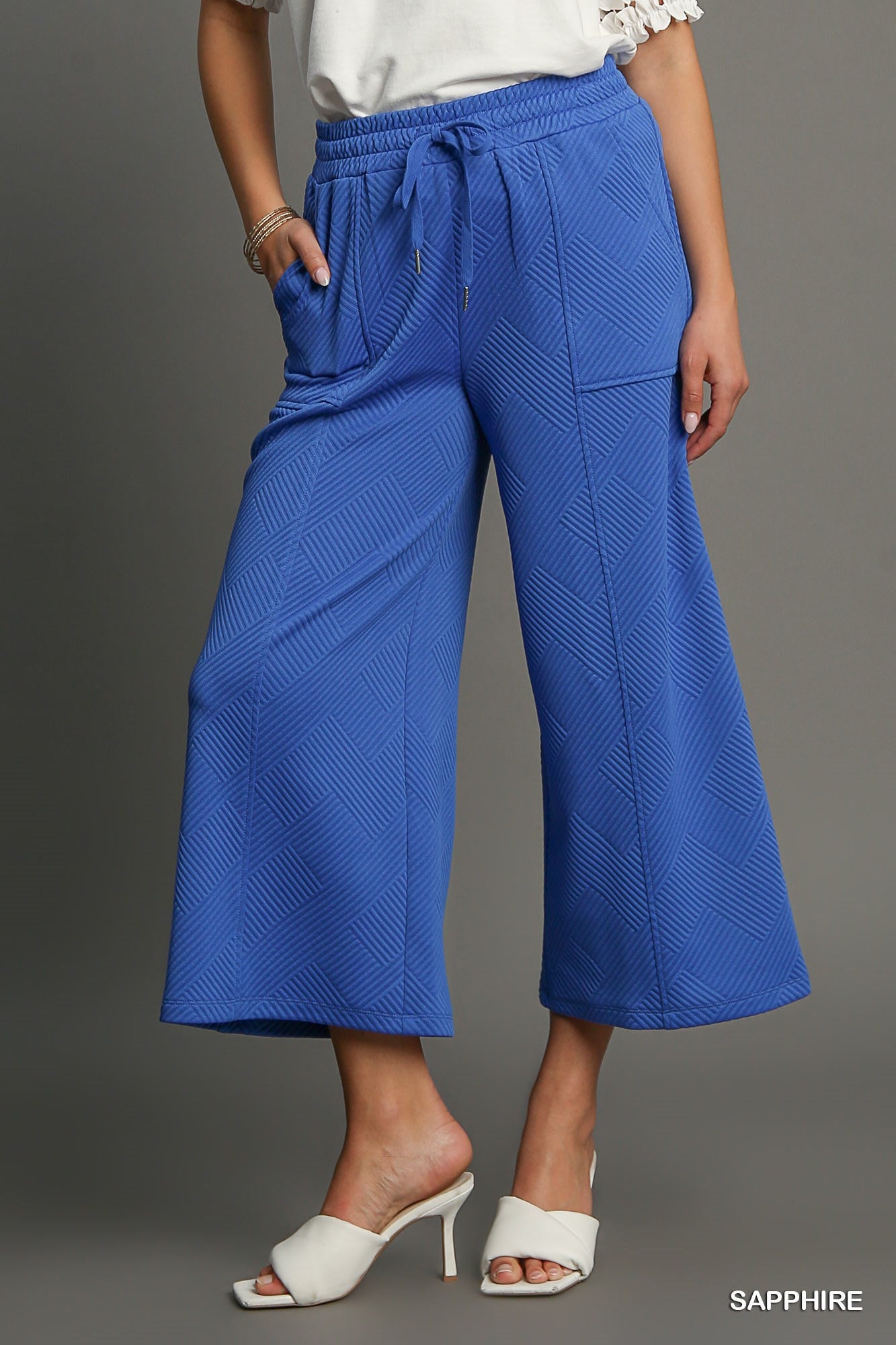 Front Tie Jacquard Pants