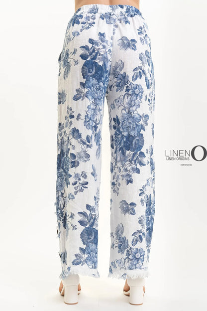 Floral Linen Trouser UTP 839
