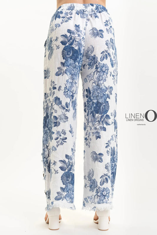 Floral Linen Trouser UTP 839
