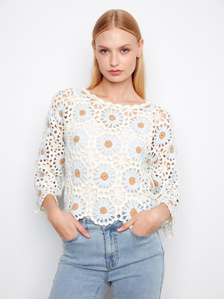 Flower Crochet Sweater C2941
