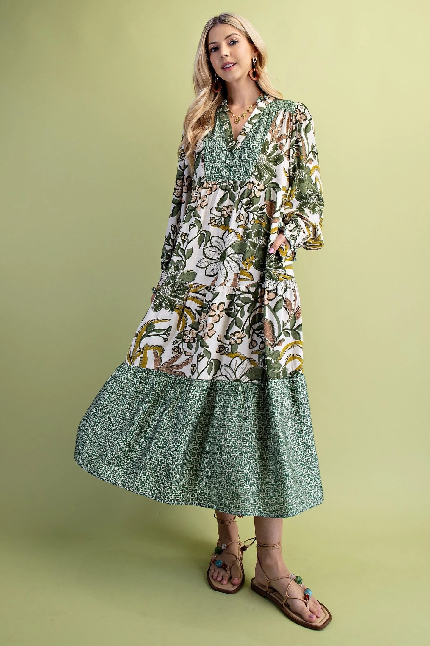 Mixed Print Midi TE1358