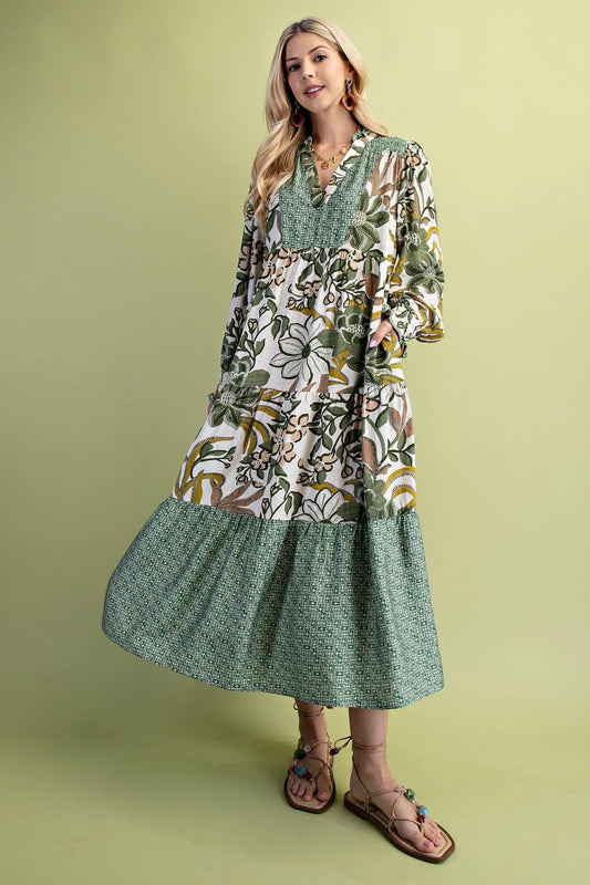 Mixed Print Midi TE1358