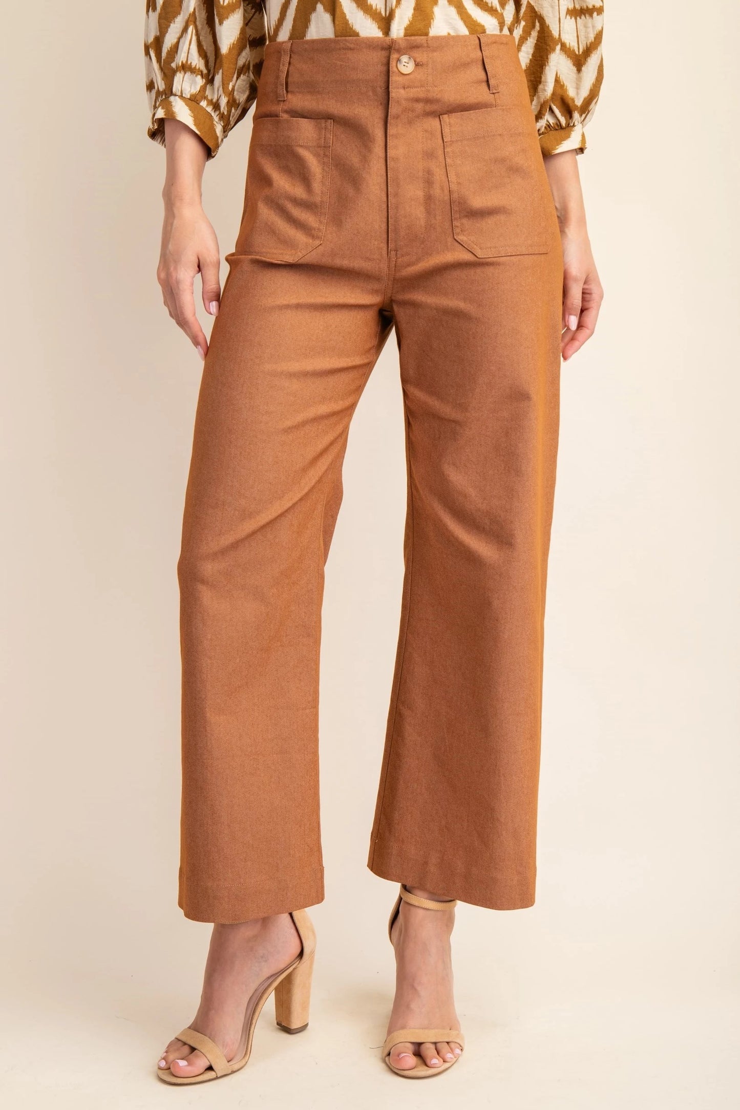 Ankle Crop Stretchy Pant with Pockets 1175