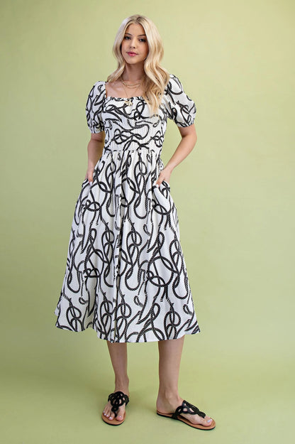 Rope Print Dress TG1660
