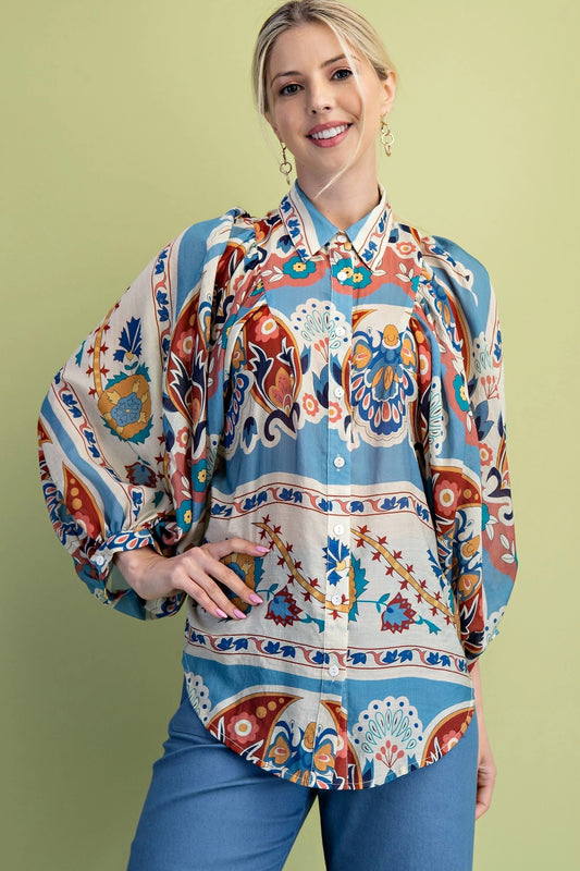 Loose Fit Button Down TG1876