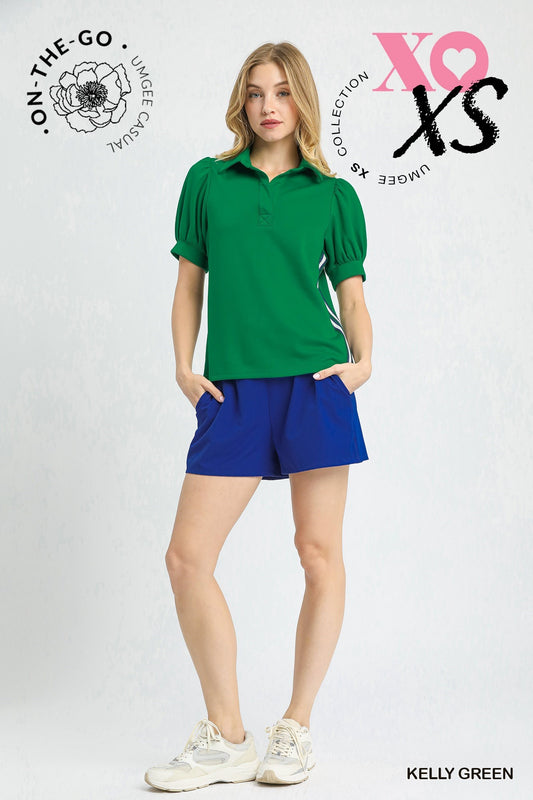 Puff Sleeve Polo