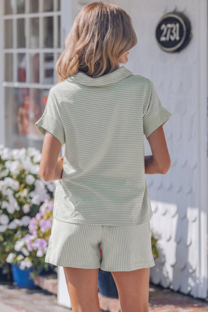 Aadhya Dolman Sleeve Polo Set - Hello Beautiful BoutiqueShort SetsThreaded Pear