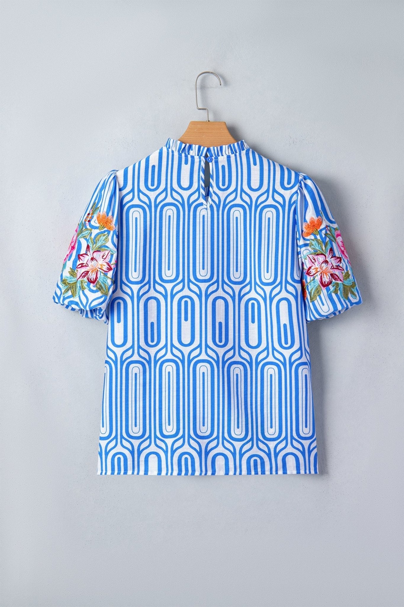 Aadhya Embroidered Puff Sleeve Blouse - Hello Beautiful BoutiqueBlouses & ShirtsThreaded Pear