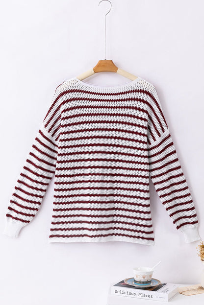 Aadhya Knit Hem Baggy Sweater - Hello Beautiful BoutiqueSweatersThreaded Pear