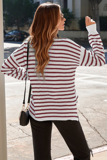 Aadhya Knit Hem Baggy Sweater - Hello Beautiful BoutiqueSweatersThreaded Pear