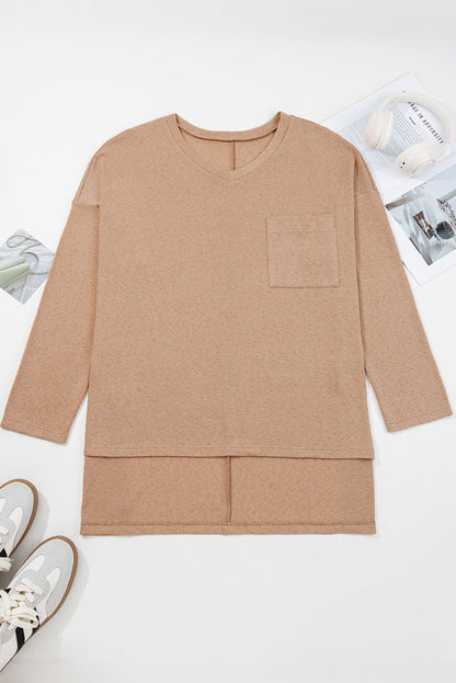 Abby Shoulder Knit Tunic PLUS Top - Hello Beautiful BoutiquePlus Size Long Sleeve TopsThreaded Pear