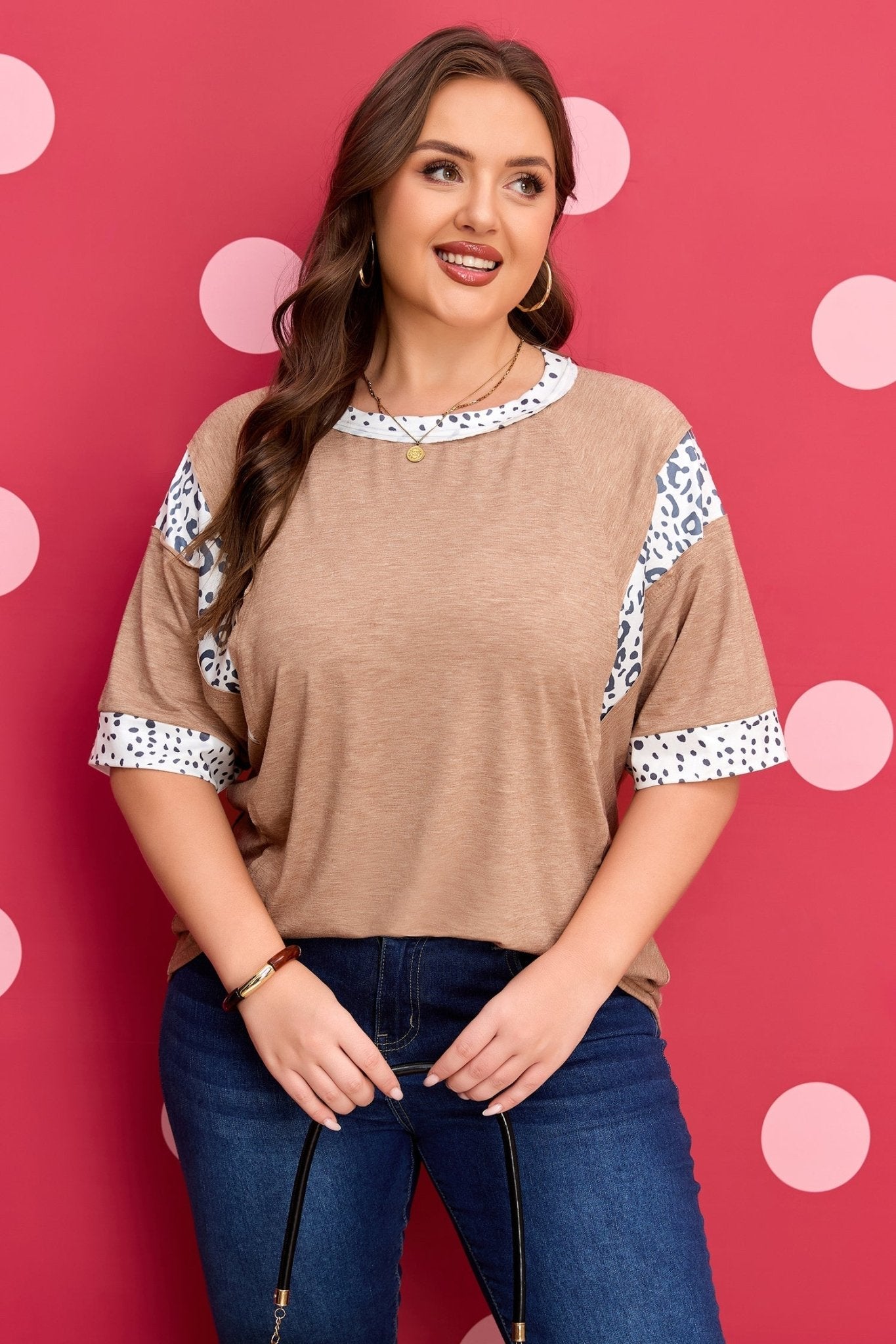 Abigail Color Block Patchwork PLUS Tee - Hello Beautiful BoutiquePlus Size TopsThreaded Pear