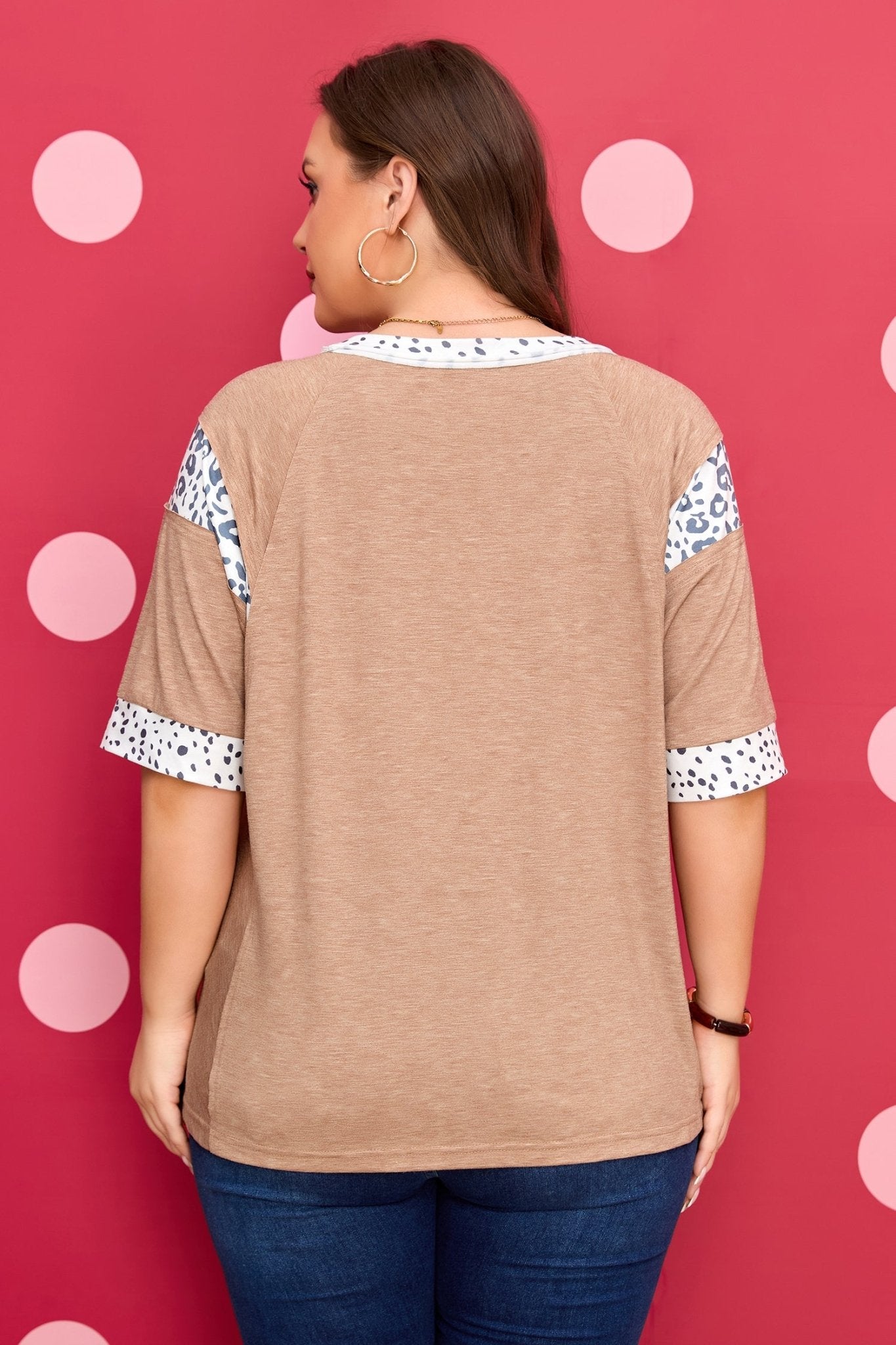 Abigail Color Block Patchwork PLUS Tee - Hello Beautiful BoutiquePlus Size TopsThreaded Pear