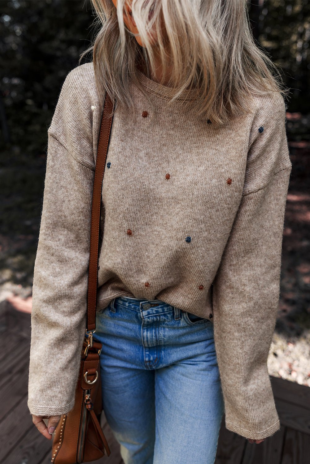 Abigail Detail Drop Shoulder Sweater - Hello Beautiful BoutiqueSweatersThreaded Pear