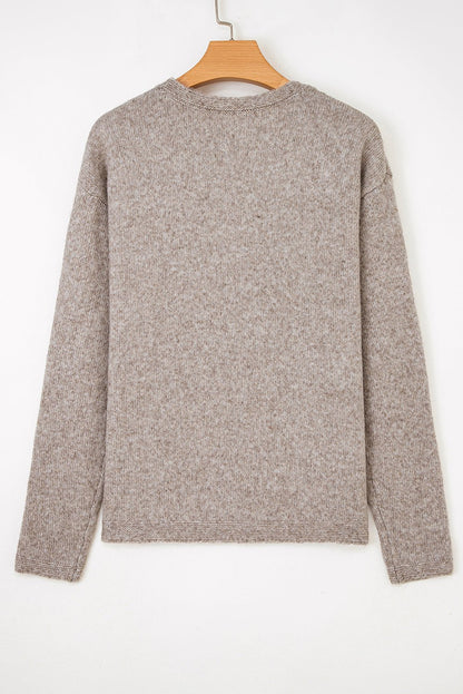 Abigail Detail Drop Shoulder Sweater - Hello Beautiful BoutiqueSweatersThreaded Pear