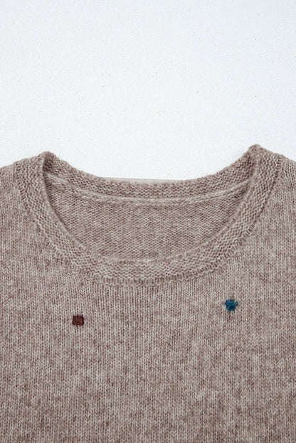 Abigail Detail Drop Shoulder Sweater - Hello Beautiful BoutiqueSweatersThreaded Pear