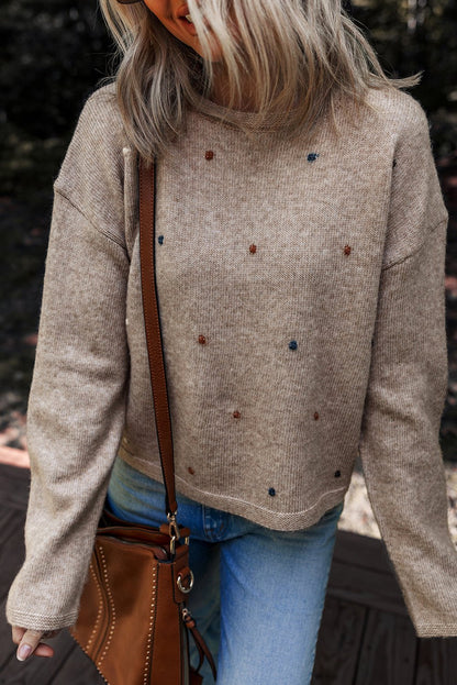 Abigail Detail Drop Shoulder Sweater - Hello Beautiful BoutiqueSweatersThreaded Pear