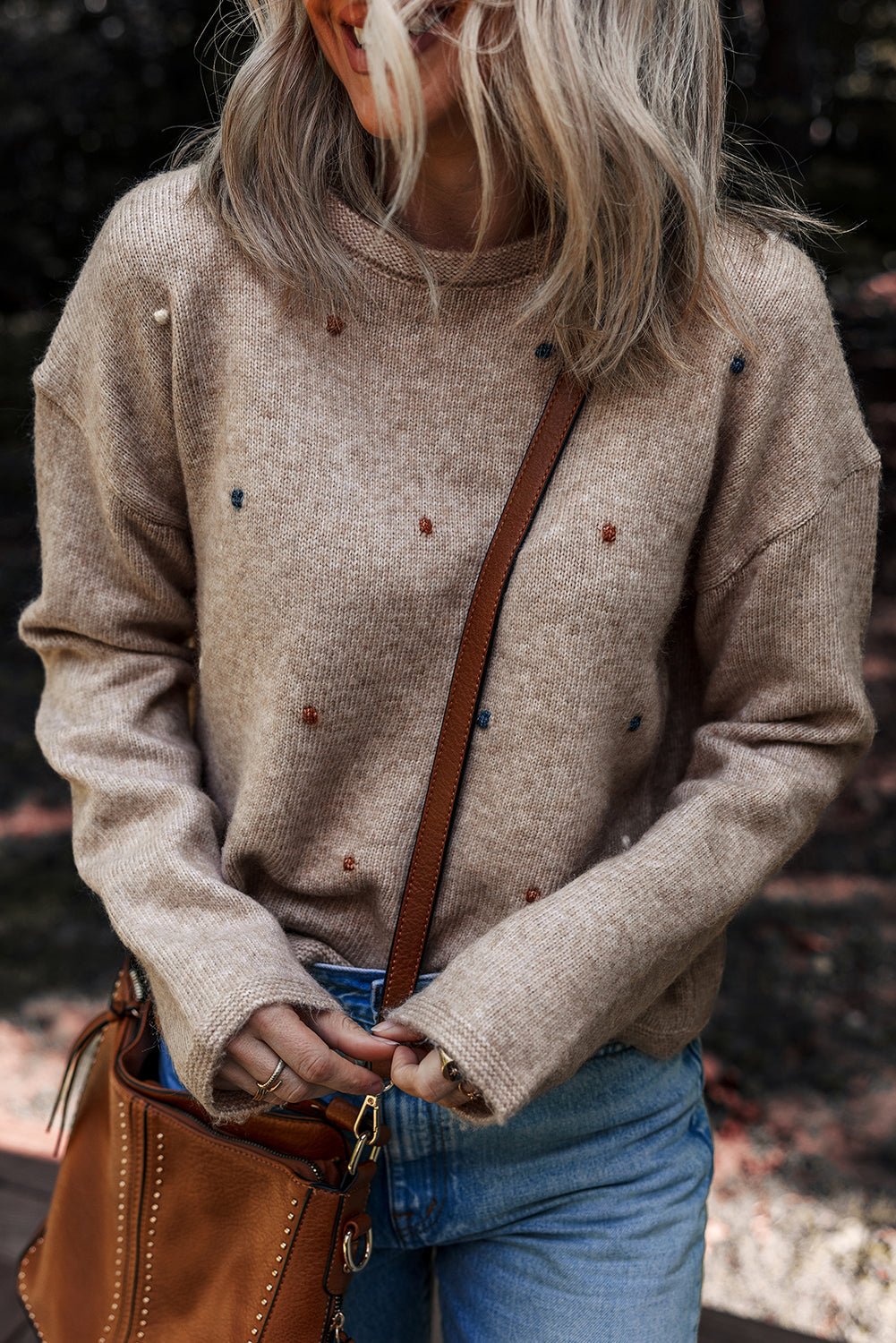 Abigail Detail Drop Shoulder Sweater - Hello Beautiful BoutiqueSweatersThreaded Pear