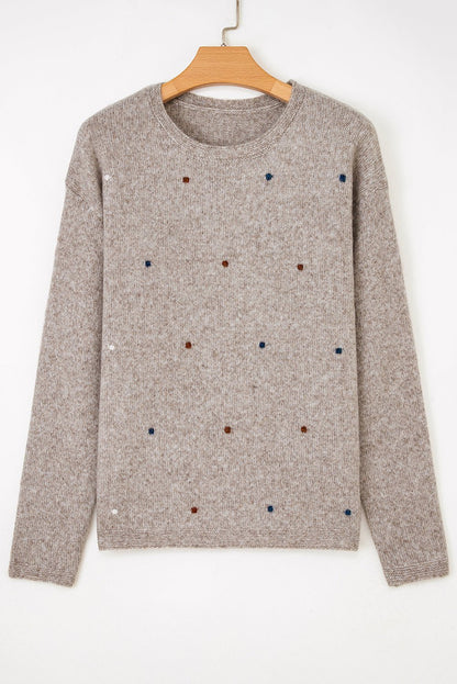 Abigail Detail Drop Shoulder Sweater - Hello Beautiful BoutiqueSweatersThreaded Pear