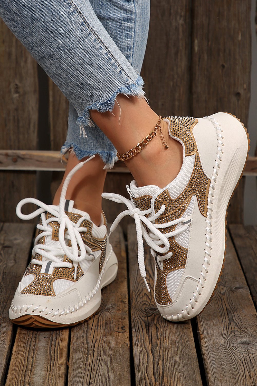 Abigail Lace Up Breathable Sneakers - Hello Beautiful BoutiqueWomens ShoesThreaded Pear