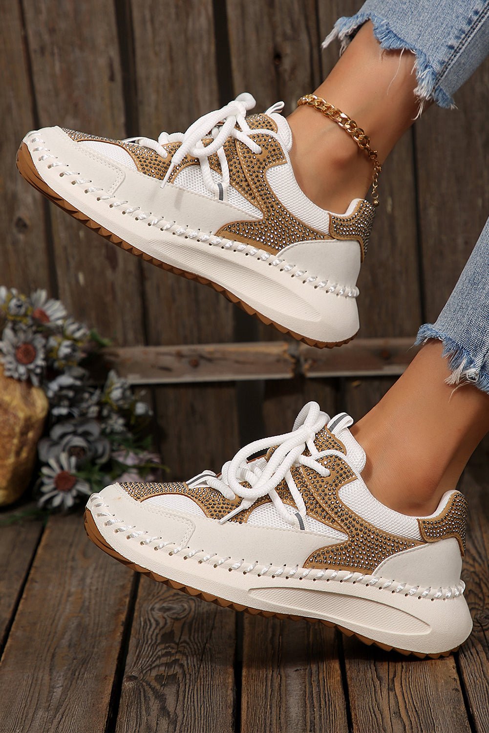 Abigail Lace Up Breathable Sneakers - Hello Beautiful BoutiqueWomens ShoesThreaded Pear