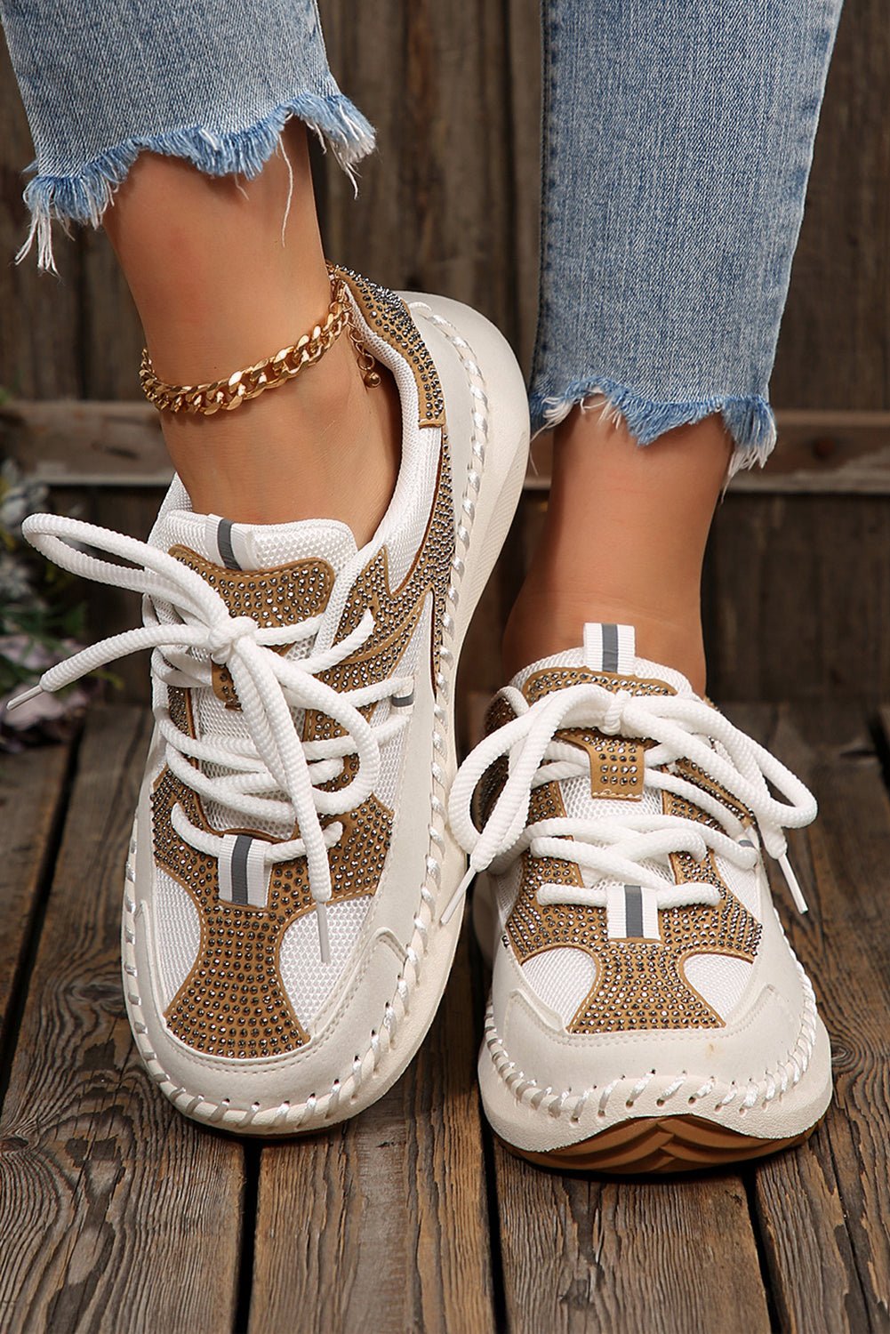 Abigail Lace Up Breathable Sneakers - Hello Beautiful BoutiqueWomens ShoesThreaded Pear