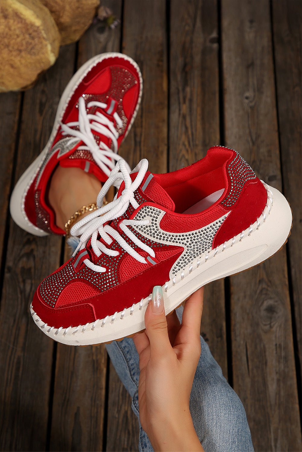 Abigail Lace Up Breathable Sneakers - Hello Beautiful BoutiqueWomens ShoesThreaded Pear