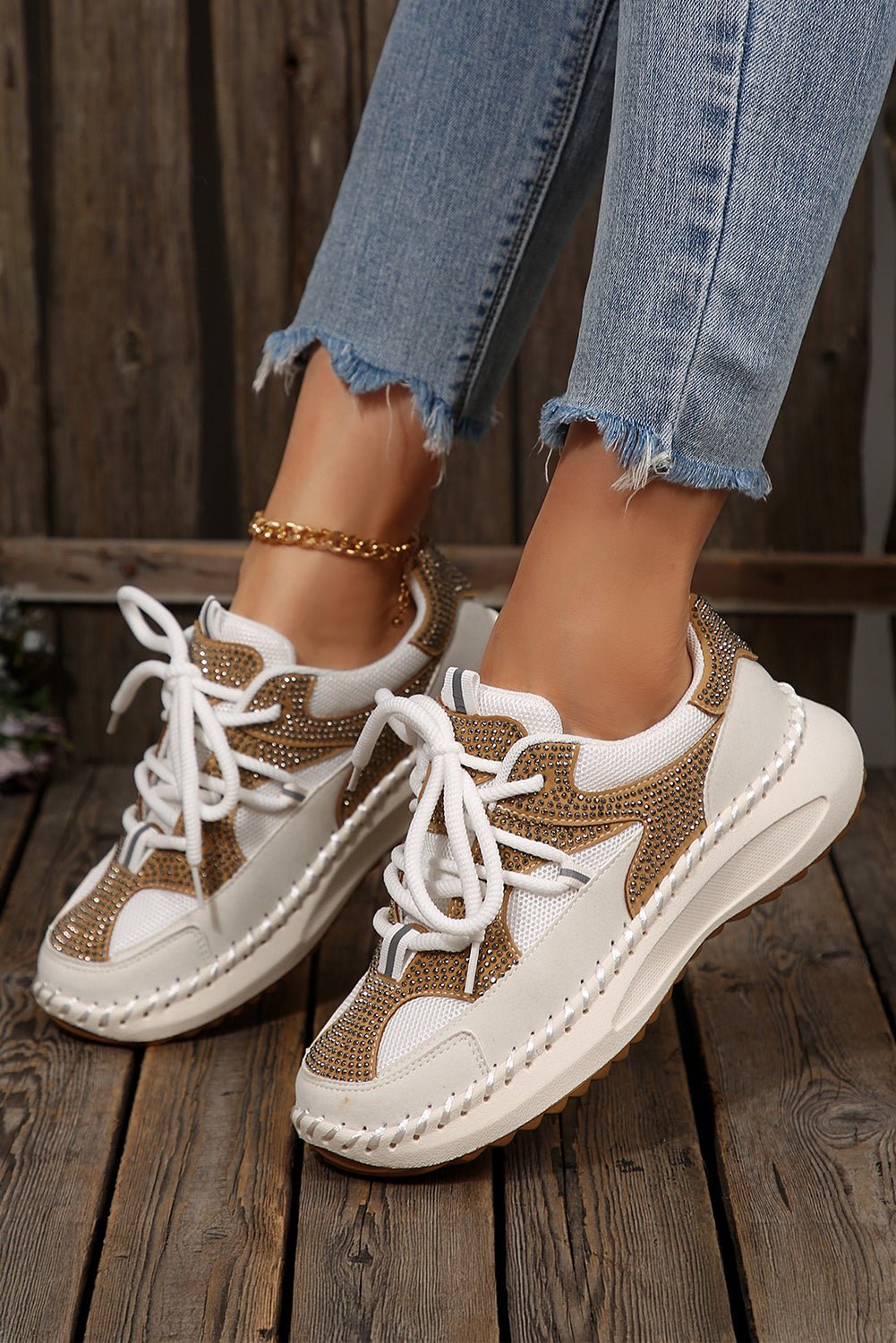 Abigail Lace Up Breathable Sneakers - Hello Beautiful BoutiqueWomens ShoesThreaded Pear