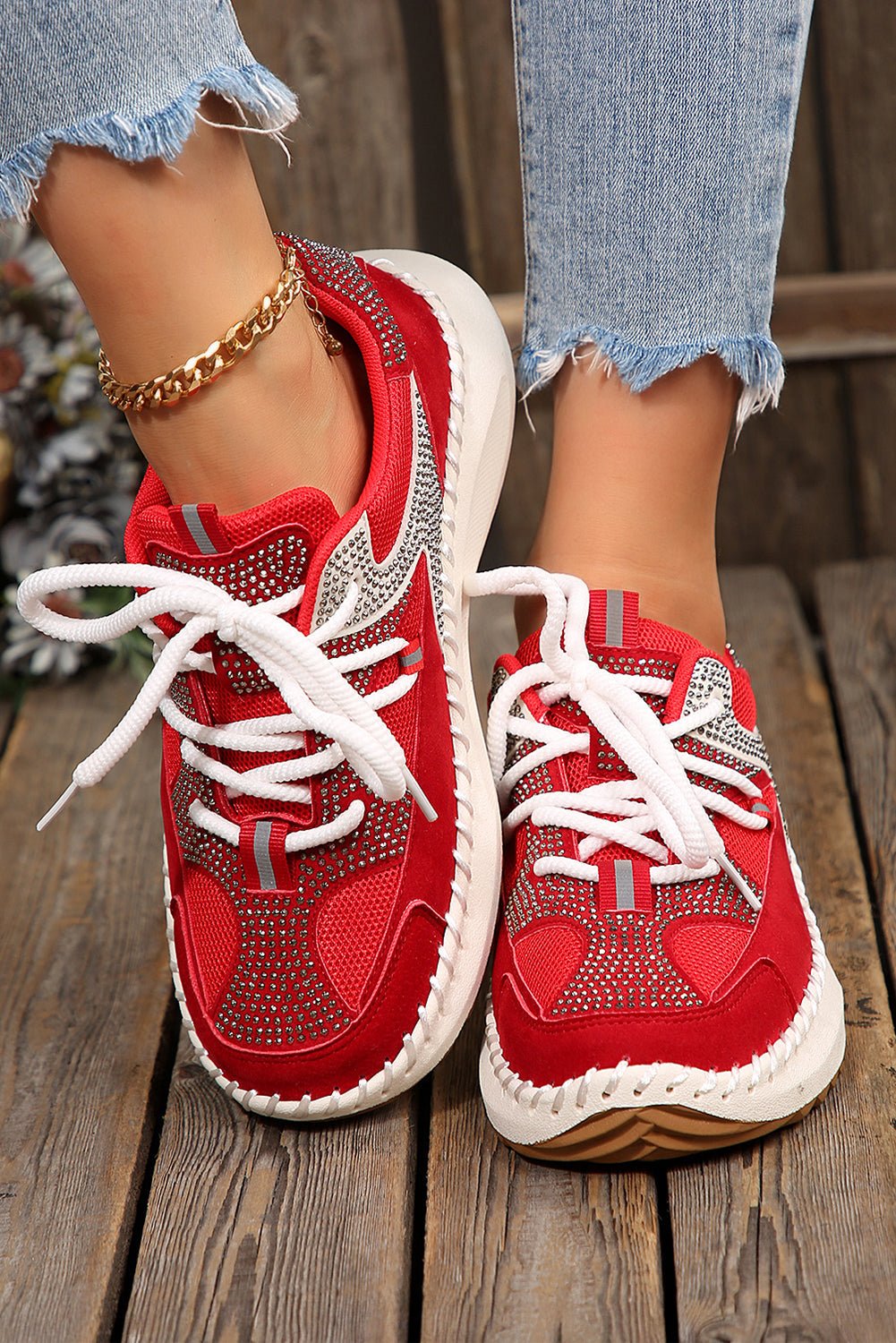 Abigail Lace Up Breathable Sneakers - Hello Beautiful BoutiqueWomens ShoesThreaded Pear