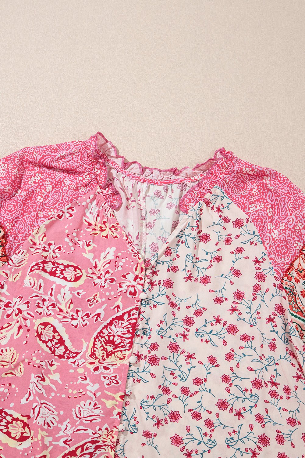 Adalee Printed Puff Sleeve Shirt - Hello Beautiful BoutiqueBlouses & ShirtsThreaded Pear