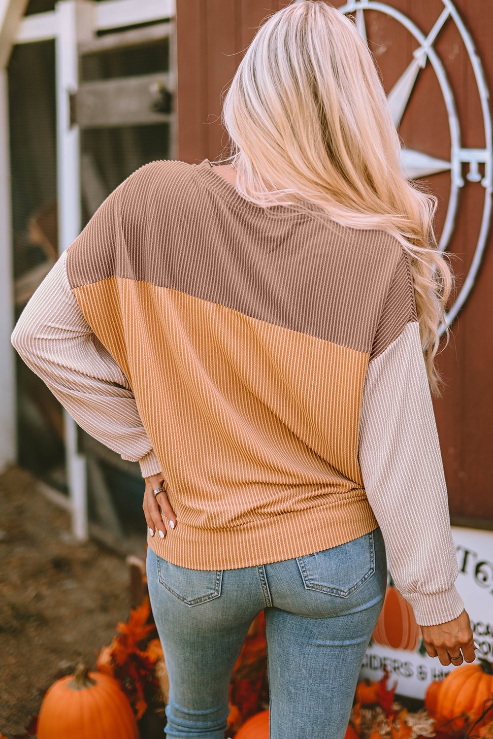 Adaline Ribbed Loose top Long Sleeve Top - Hello Beautiful BoutiqueLong Sleeve TopsThreaded Pear