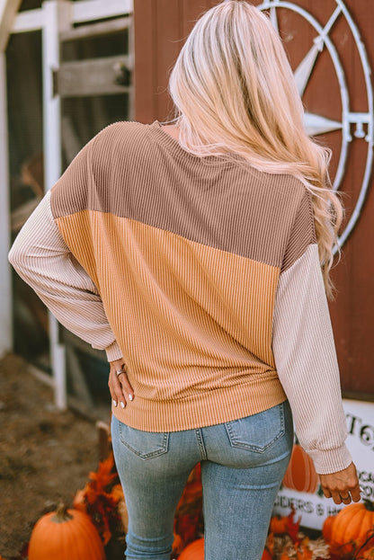 Adaline Ribbed Loose top Long Sleeve Top - Hello Beautiful BoutiqueLong Sleeve TopsThreaded Pear