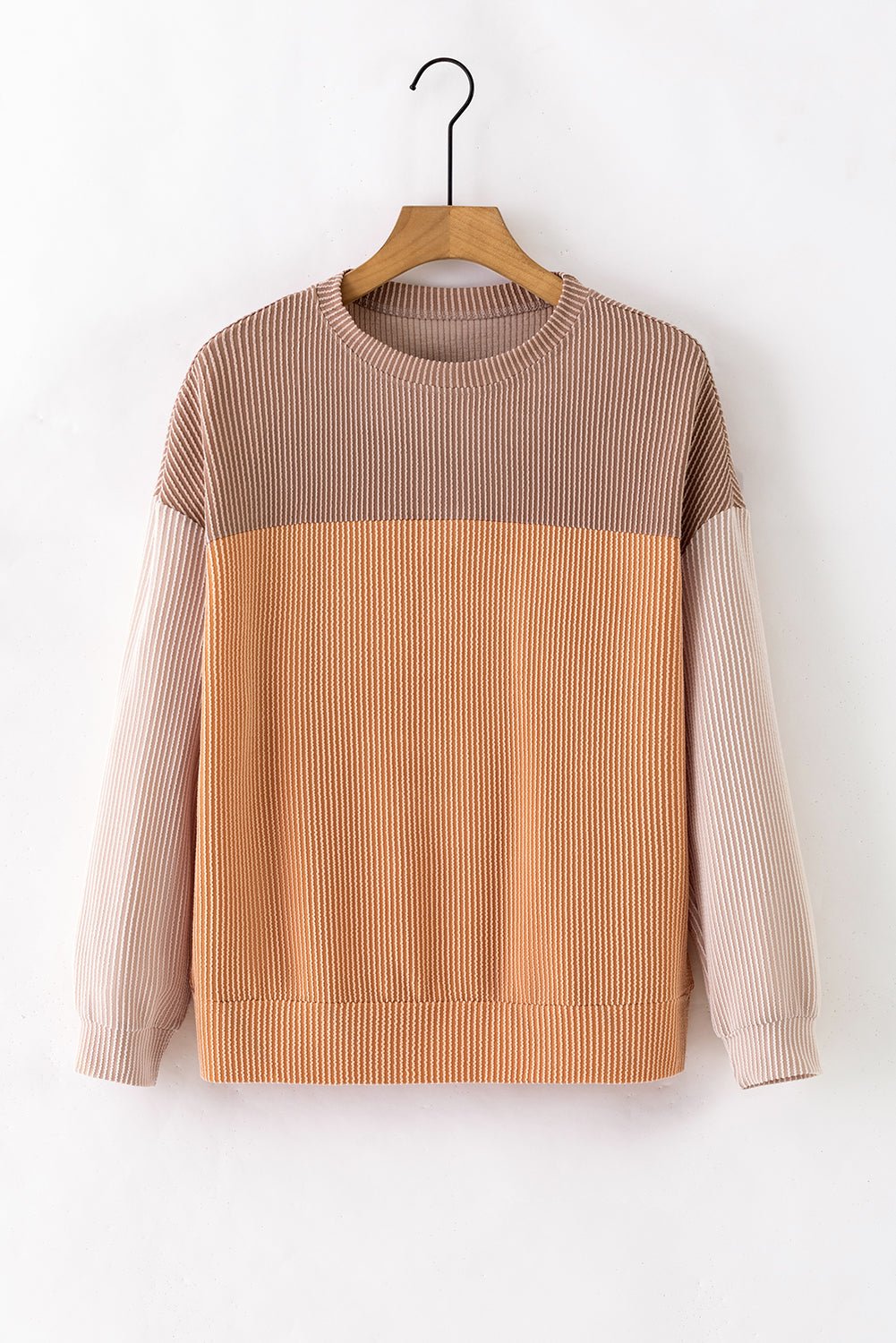 Adaline Ribbed Loose top Long Sleeve Top - Hello Beautiful BoutiqueLong Sleeve TopsThreaded Pear