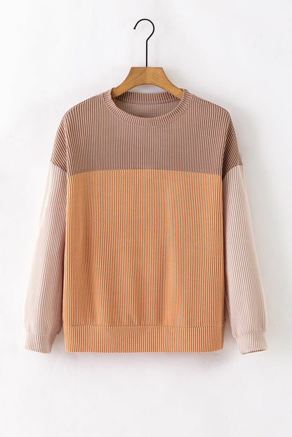 Adaline Ribbed Loose top Long Sleeve Top - Hello Beautiful BoutiqueLong Sleeve TopsThreaded Pear