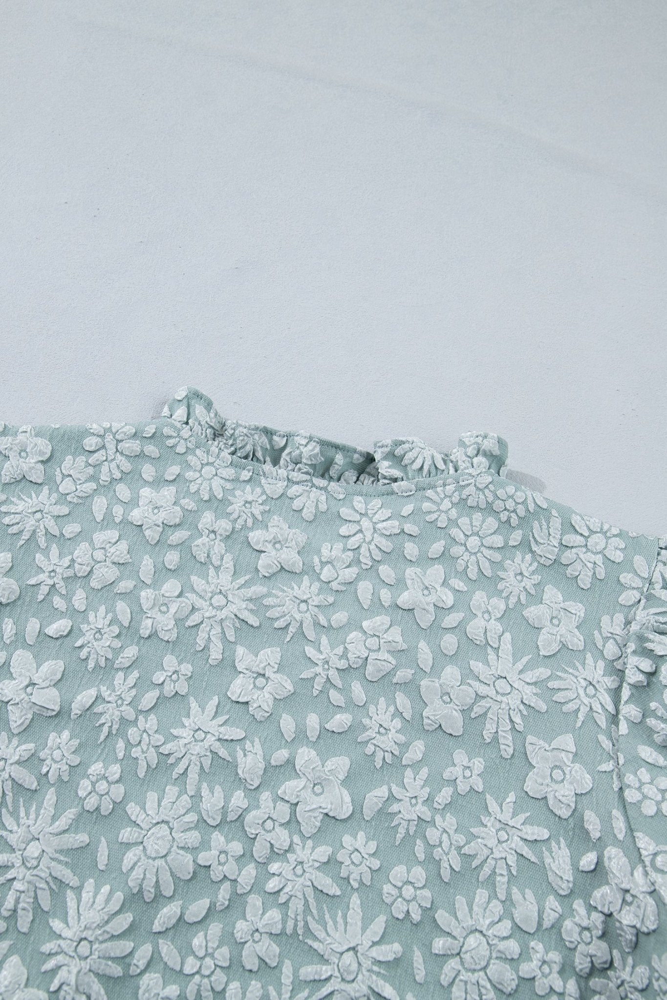 Adalyn Jacquard Puff Sleeve Blouse - Hello Beautiful BoutiqueBlouses & ShirtsThreaded Pear
