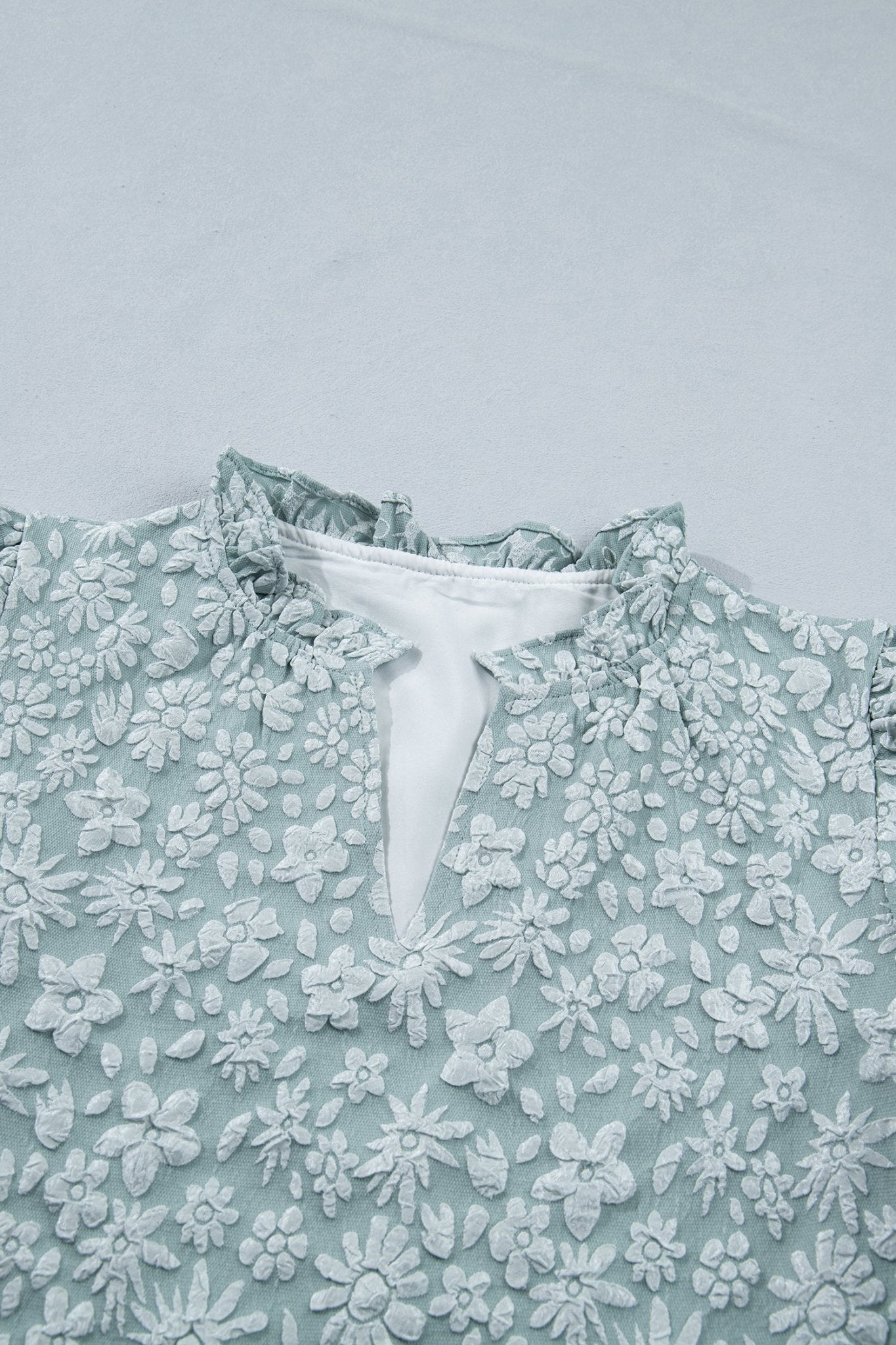 Adalyn Jacquard Puff Sleeve Blouse - Hello Beautiful BoutiqueBlouses & ShirtsThreaded Pear