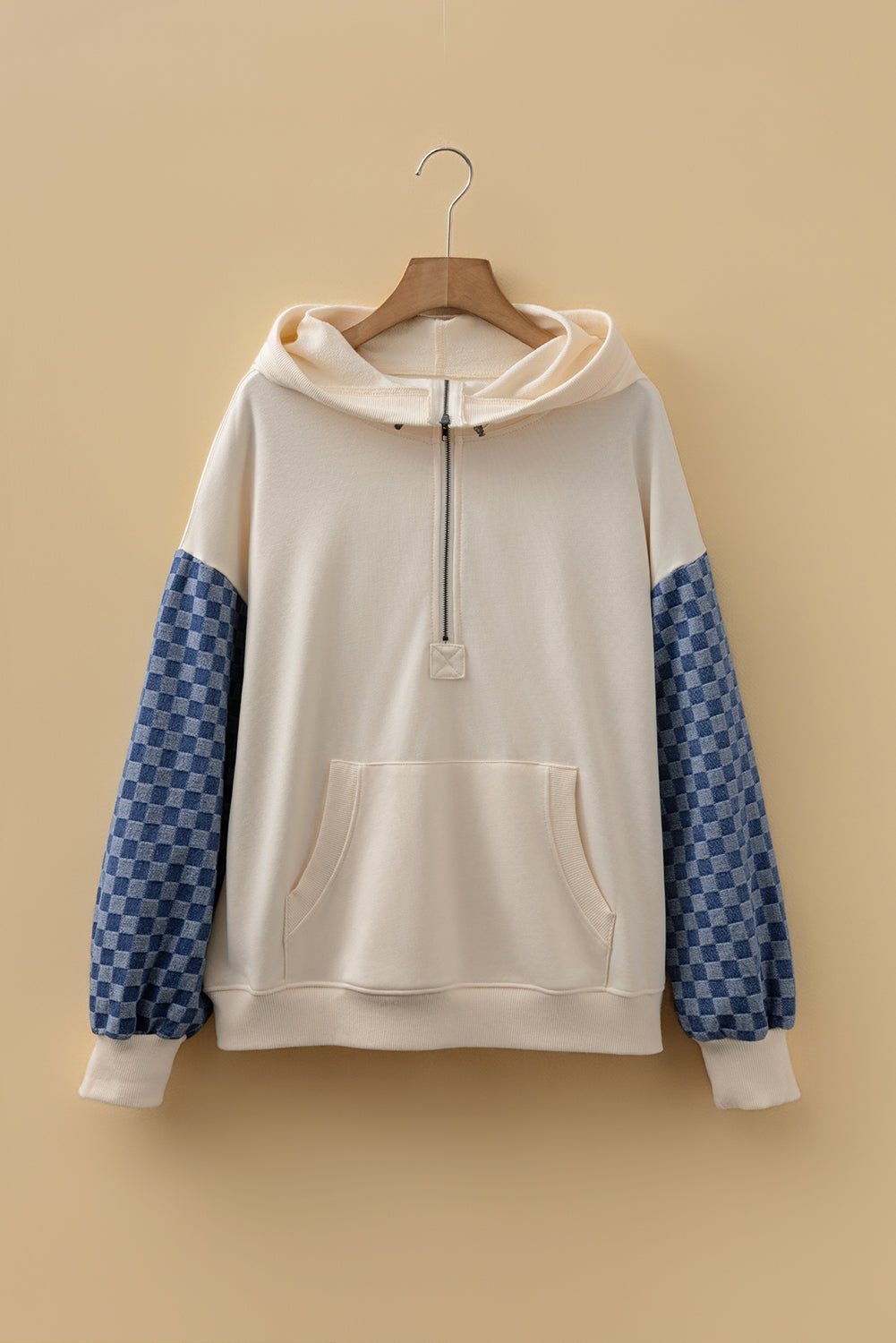 Adalynn Kangaroo Half Zipper Hoodie - Hello Beautiful BoutiqueSweatshirts & HoodiesThreaded Pear