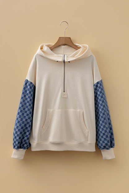 Adalynn Kangaroo Half Zipper Hoodie - Hello Beautiful BoutiqueSweatshirts & HoodiesThreaded Pear