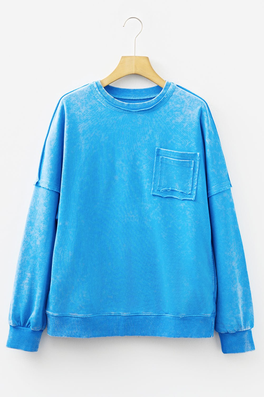 Adalynn Seam Double Patched Pullover - Hello Beautiful BoutiqueSweatshirts & HoodiesThreaded Pear