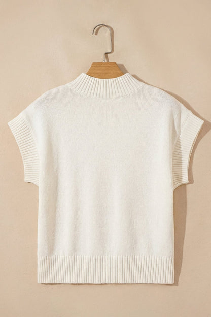 Adele Cropped Short Sleeve Sweater - Hello Beautiful BoutiqueShort Sleeve SweatersThreaded Pear
