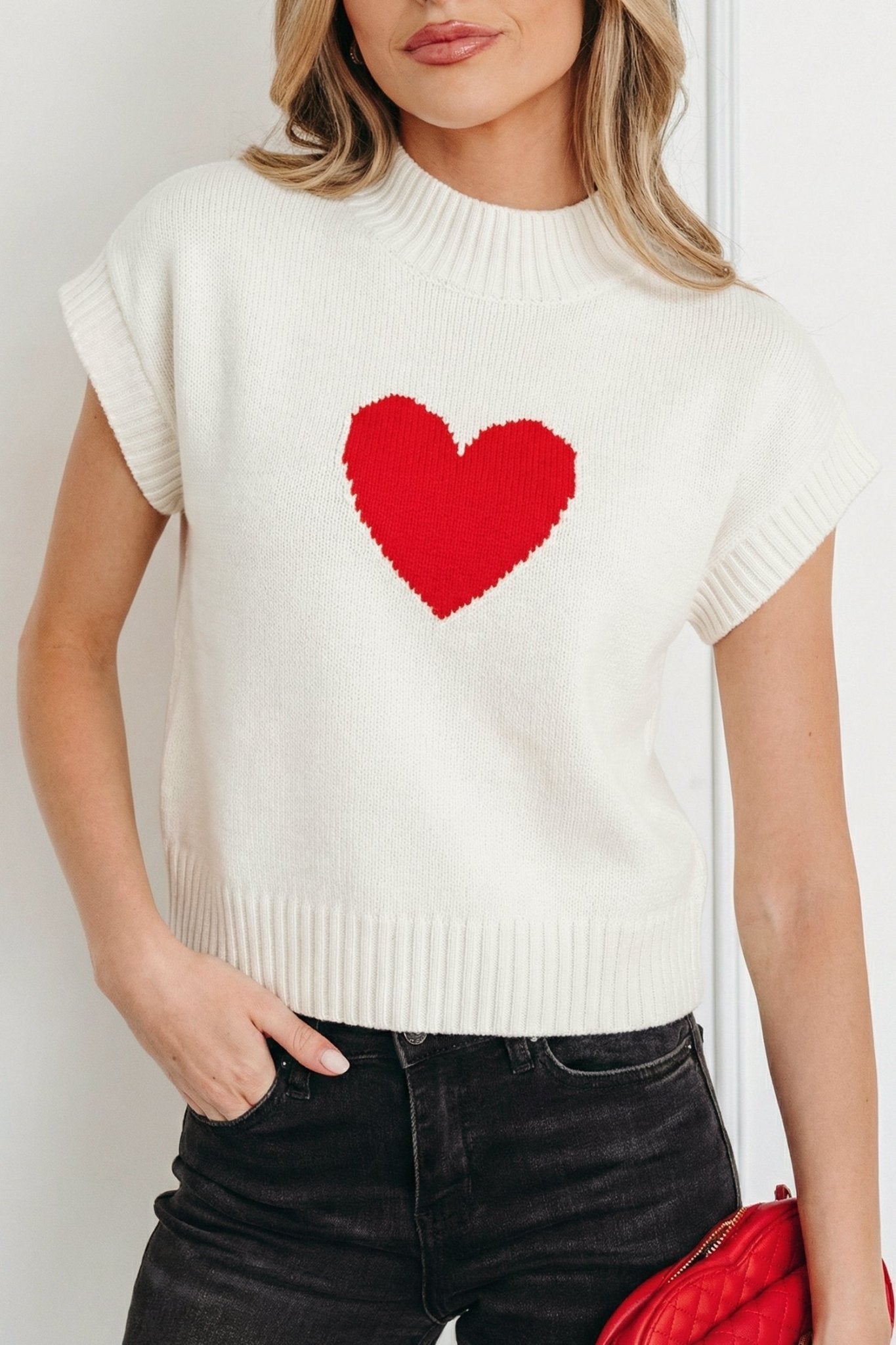 Adele Cropped Short Sleeve Sweater - Hello Beautiful BoutiqueShort Sleeve SweatersThreaded Pear